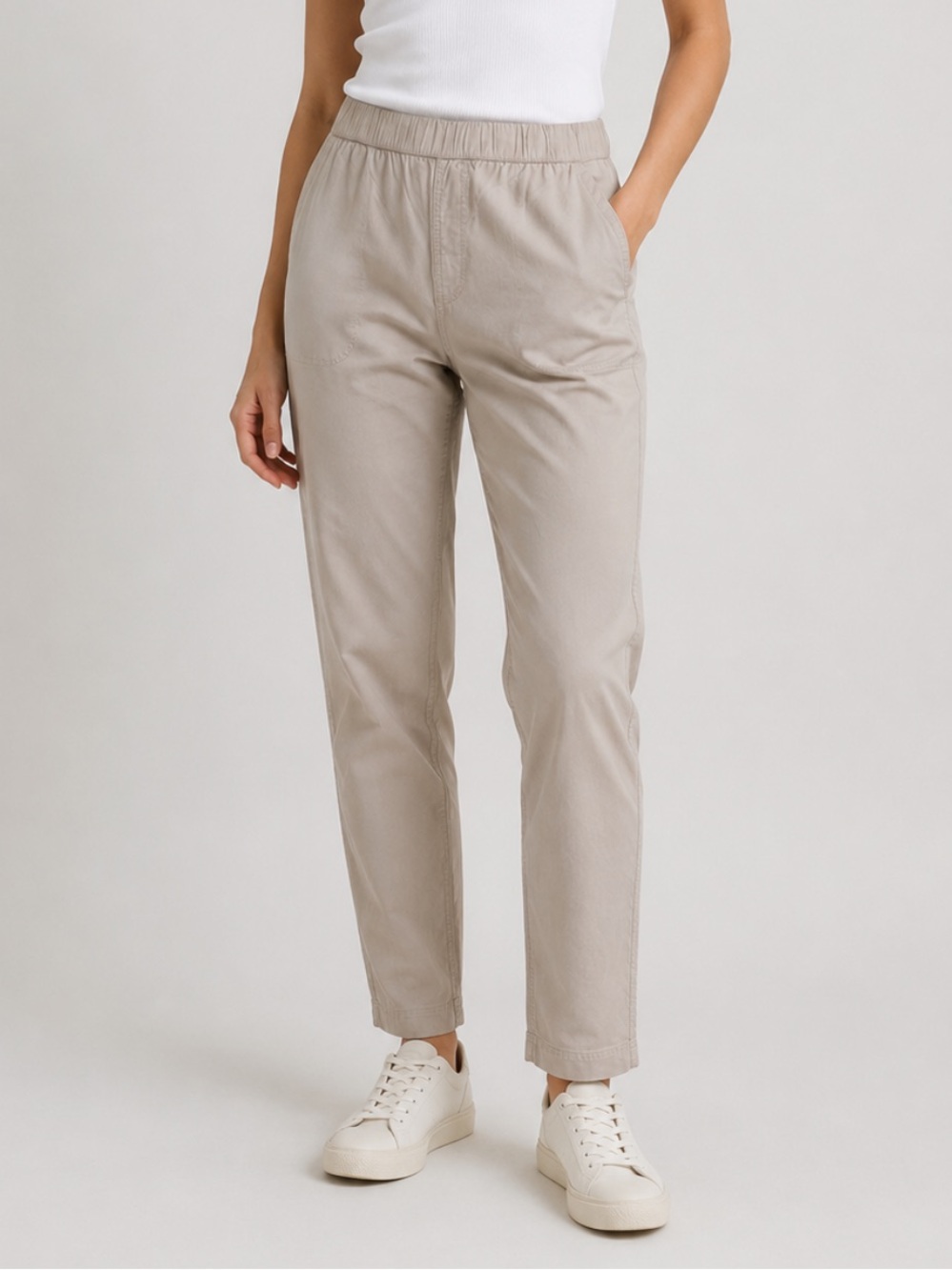 pact Woven Twill Organic Cotton Blend Chino Pants in Light Khaki